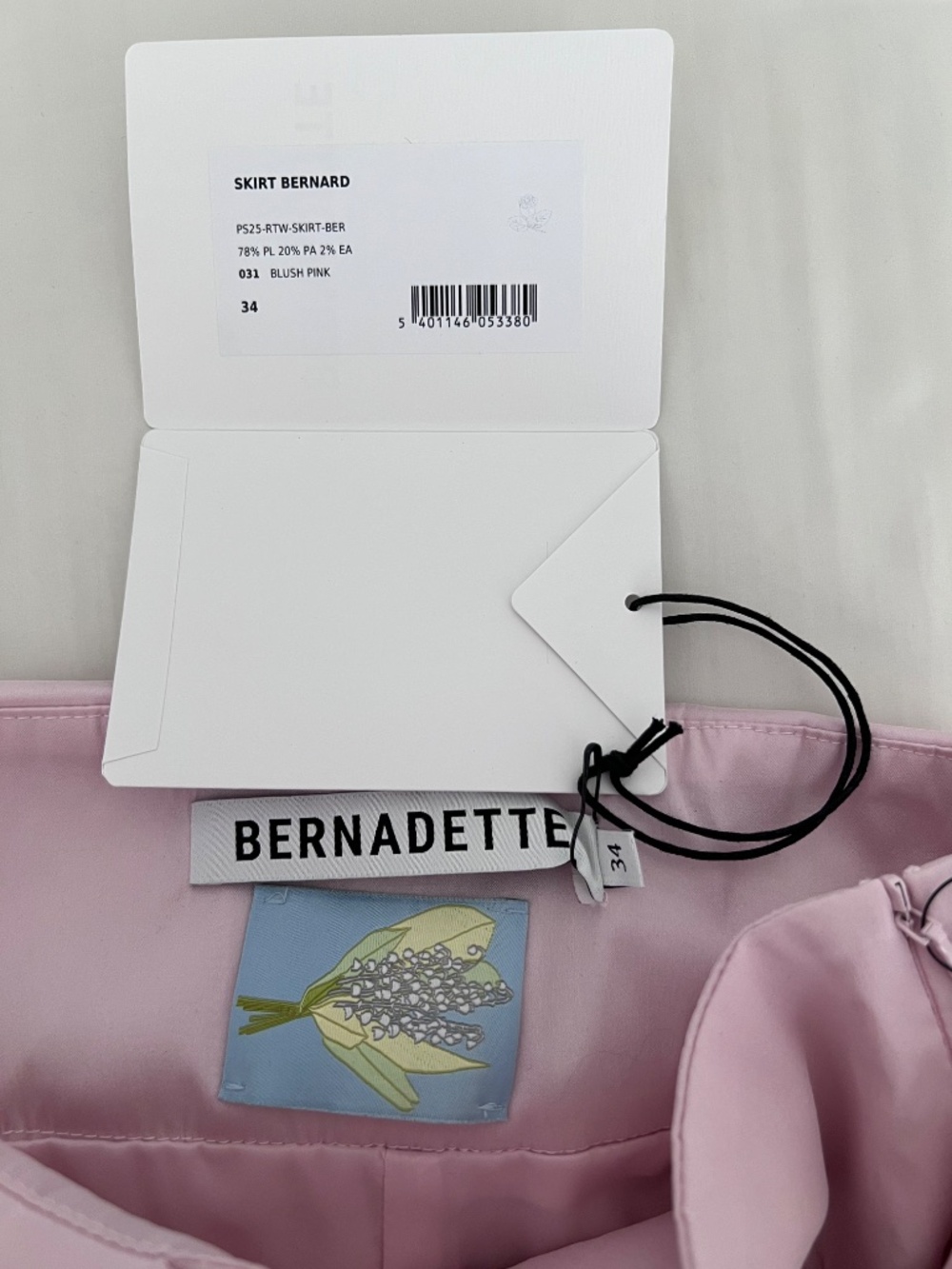 Bernadette Bernard Bow Maxi Skirt – Blush Pink – NWT – FR 34 / US 2 - Picture 6 of 7